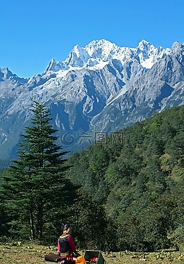 玉龍雪山,牦牛坪,彝族