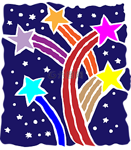 星星,多彩,射擊