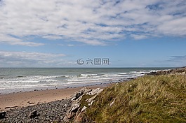 海灘,蘇格蘭,海岸