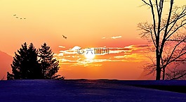 日出,陽光,morgenstimmung