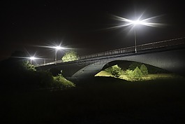夜,橋,光