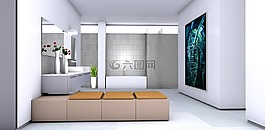 浴室,繪畫,畫廊