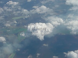 云,天氣,空中的視圖