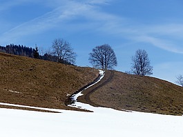 高山的方式,春天,雪reste