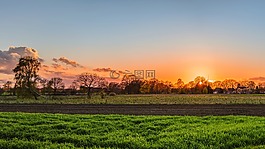 日落,太陽(yáng),abendstimmung
