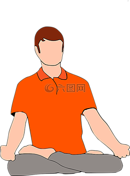瑜伽和冥想,男子,t 恤
