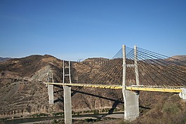 橋,墨西哥,山