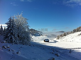 冬季,山,fundata