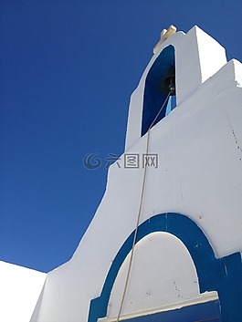 希臘,教會,藍色