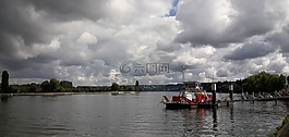 的水體,河,全景