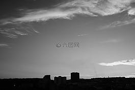 天空,云,天際線