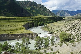 阿爾泰山,河,景觀