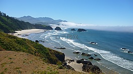 海洋,海岸,波