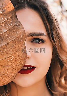 秋季,女孩,縱向