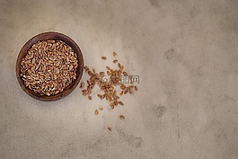 亞麻籽,種子,碗
