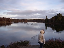 挪威,自然,湖
