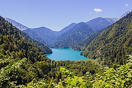 湖,阿布哈兹,山