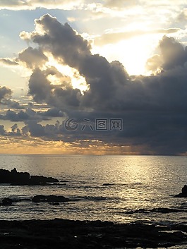 日落,的,太陽(yáng)