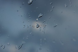 滴,玻璃,窗口