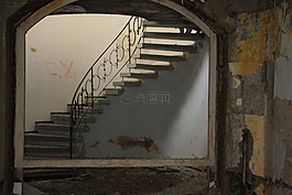 離開,酒店,廢墟