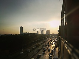 街頭,上午,太陽