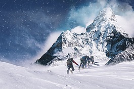 登山家,山,登山