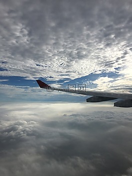 飛行,翅膀,云