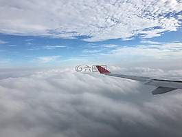 云,翅膀,天空