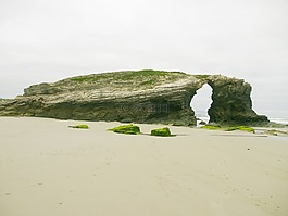 岩,大教堂海滩,里瓦德奥
