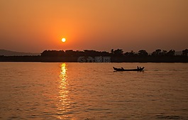 日落,水,日出