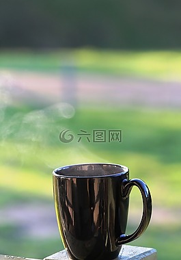 咖啡,杯,熱