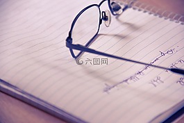 注釋,眼鏡,紙
