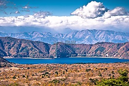 雪,山,湖