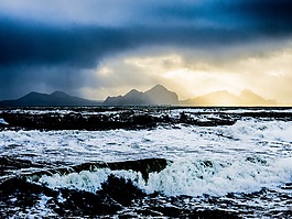 海,島,波