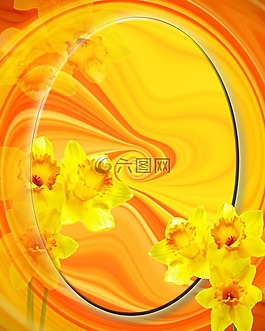 復(fù)活節(jié),水仙,橢圓