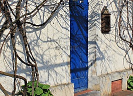 老房子,藍(lán)門,風(fēng)化