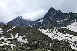 阿爾卑斯,山高,雪