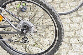 自行車,街,路面