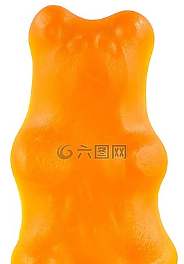 糖果,橡皮糖熊,橙色