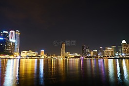 新加坡,建筑物,長時間曝光