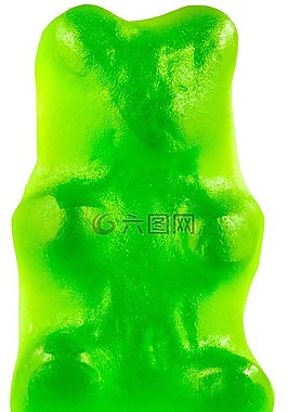 糖果,橡皮糖熊,绿色