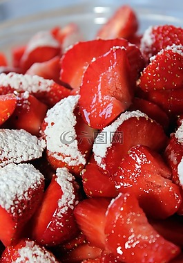 草莓,糖,甜點(diǎn)