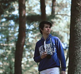 肖像,森林,戶外