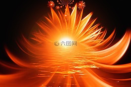 日落,花,抽象