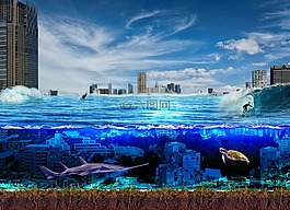 水下城市,海洋,城市