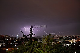 閃電,天空