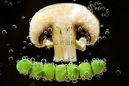 蘑菇,豌豆,蔬菜