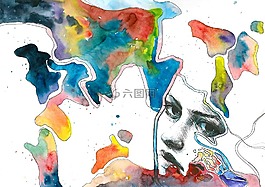 男人,人民,女孩