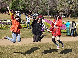 女孩,年輕,跳