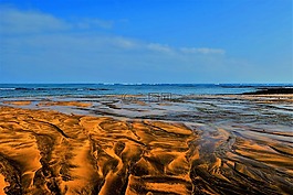 海滩,沙,水